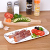 4 Pack Elegant White and Silver Marble-Look Small Plastic Tray