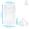 450ml Clear Round Plastic Sweet Jars with Victorian Style Lids