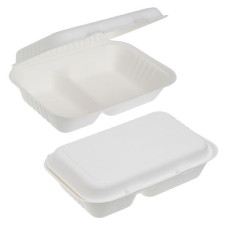 50 Pack 2.5x9.75" Food Storage/Takeaway Hinged Clamshell Containers