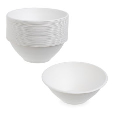 50 Pack 40oz White  Bagasse  Serving Bowls