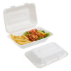 50 Pack 9x6" Food Storage/Takeaway Hinged Clamshell Containers