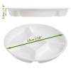 50 Pack Bagasse Compartment Party Platters/Trays