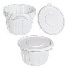 50 Pack Eco-Friendly 16oz (473ml) Cornstarch Bowls with Lids - Compostable and Versatile