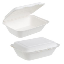 50 Pack 7x5" Food Storage/Takeaway Hinged Clamshell Containers