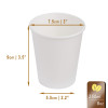 50 Pack White 8oz Single Wall Paper Cups for Hot and Cold Drinks