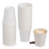 50 Pack White 10oz Single Wall Paper Cups for Hot and Cold Drinks