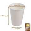 50 Pack White 12oz Single Wall Paper Cups for Hot and Cold Drinks