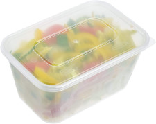 10 Pack 1000ml Rectangular Plastic Containers with Lids