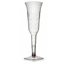 10 Pack 5oz Plastic Champagne Flutes (2-Piece)