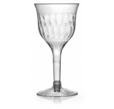 10 Pack 6oz 2 Piece Plastic Wine Glasses