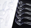 10 Pack 7.5" Clear Plastic Serving Spoons