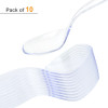 10 Pack 7.5" Clear Plastic Serving Spoons