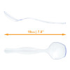 10 Pack 7.5" Clear Plastic Serving Spoons