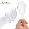 10 Pack 8.5" Clear Plastic Serving Spoons