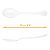 10 Pack 8.5" Clear Plastic Serving Spoons