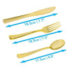 10 Pack Individual Gold Cutlery Sets Rolled In Napkin