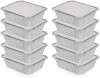 10 Pack Portion Size Aluminium Foil Container Trays with Lids