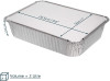 10 Pack Rectangular 2 Litre Aluminium Foil Container Trays with Lids