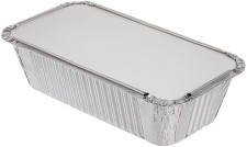 10 Pack Rectangular Small Loaf Aluminium Foil Container Trays with Lids
