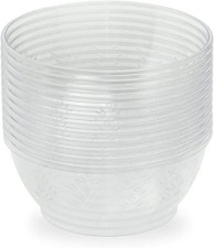 12 Pack 5oz Clear Designed Dessert/Salad Plates