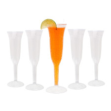 12 Pack 5oz Plastic Champagne Flutes/Glasses