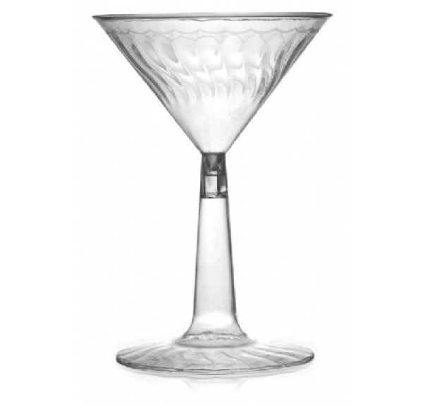 12 Pack 6oz Plastic Martini Cocktail Glasses