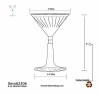 12 Pack 6oz Plastic Martini Cocktail Glasses