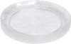 12 Pack 9" Clear Designed Dinner Plates