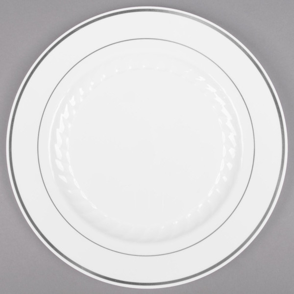 Plates with silver trim best sale