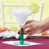 12 Pack Plastic Margarita Cocktail Glasses with Green base 12oz