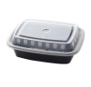 12oz Rectangular Plastic Container with Lid