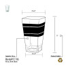 14 Pack 16oz Square Premium Plastic Large Tumblers