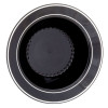 15 Pack 12oz Round Plastic Soup Bowls - Black Bowls with Silver Rim