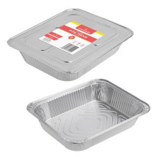 10 Pack 3.5 Litre Foil Pans Trays with Foil Lids