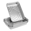 15 Pack Rectangular 30.6 x 20.6 x 4.5cm  Foil Pans Trays with Lids