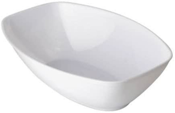 1.8 Litre White Rectangular Plastic Serving Bowls