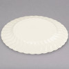 18 Pack 10.25" Round Plastic Ivory Dinner Plates