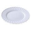 18 Pack 10.25" Round Plastic White Dinner Plates