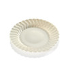 18 Pack 6" Round Plastic Ivory Dessert Plates