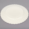 18 Pack 6" Round Plastic Ivory Dessert Plates