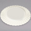 18 Pack 7.5" Round Plastic Ivory Dessert Plates