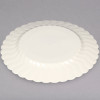 18 Pack 9" Round Plastic Ivory Dinner Plates