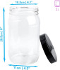 2 Litre Round Plastic Food Storage Jar with Lids