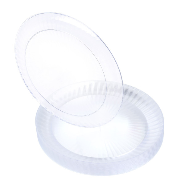 Clear plastic deals plate