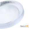 20 Pack 10" Clear Designed Plastic Plates