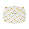 20 Pack 10" Square White and Gold Plates