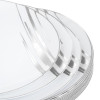 20 Pack 10.25" White & Silver Designed Plastic Plates