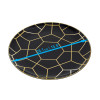 20 Pack 10.5" Hexagon Designed Plates Black and Gold