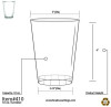 20 Pack 10oz Plastic Tumbler - Half Pint Hard Plastic Cups