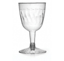 20 Pack 2 Piece 5oz Plastic Wine Glasses